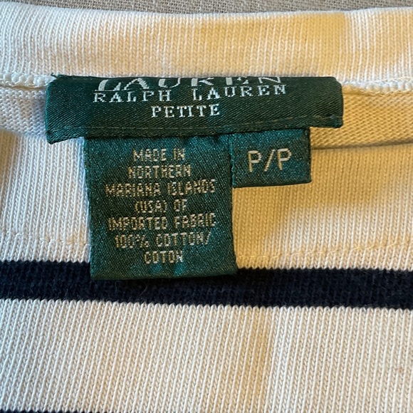 Ralph Lauren Navy and White Striped Blouse - Picture 5 of 7